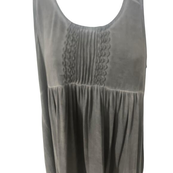 POL Tops - NWOT Pol Gray Embroidered Tunic Top – Size Small (Fits S–XL) | Boho Vibes